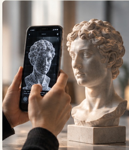 3D Scan einer Büste mit Smartphone