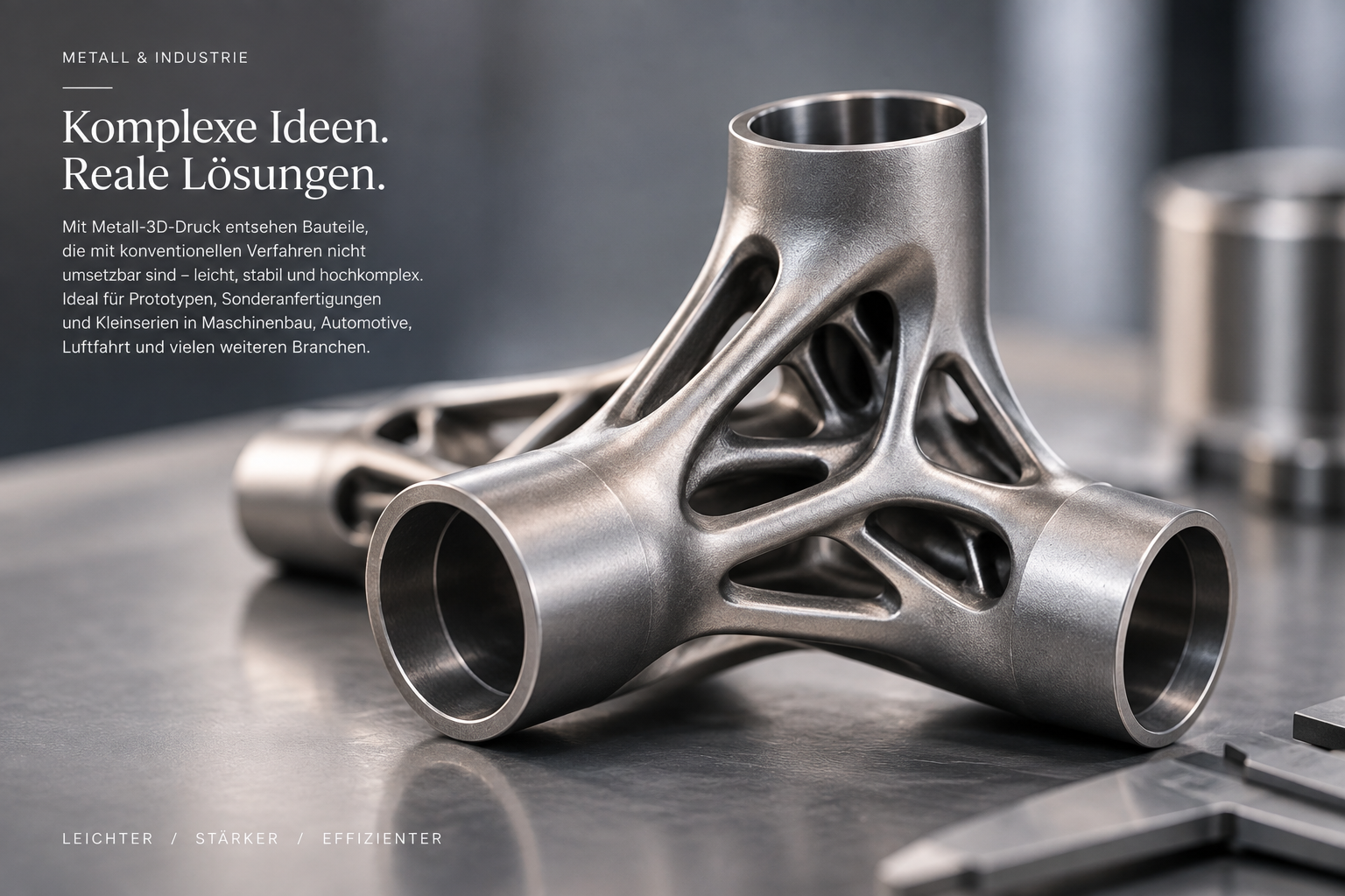 Industrielles Metallbauteil aus dem 3D-Druck